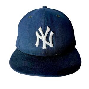 NY YANKEES Baseball Cap Hat New Era 59Fifty Navy Blue Official On Field Cap MLB